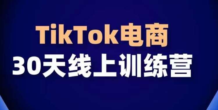 TikTok电商带货30天线上课，不可错过的全球流量洼地！-宇文网创