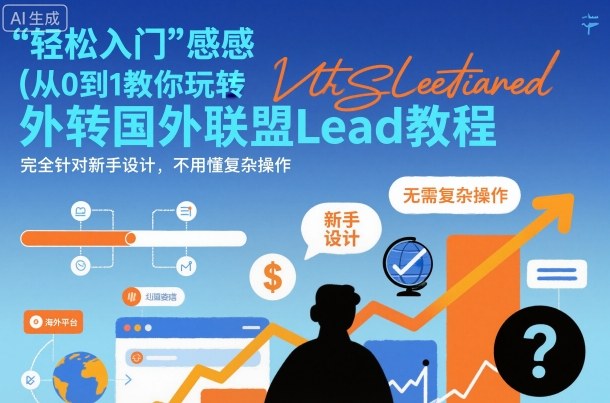 国外联盟賺美刀项目，从0到1教你玩转国外联盟Lead教程，纯新手可操作性100%-宇文网创
