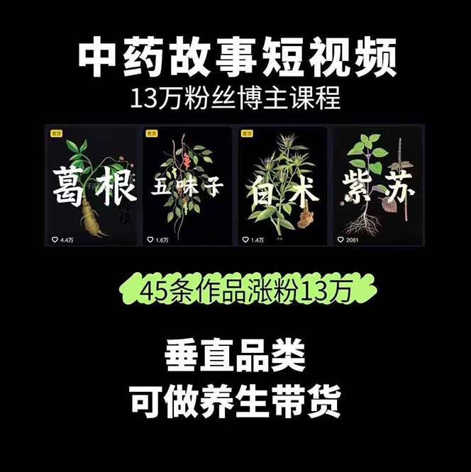 图片[2]-中药文化赛道：溯源故事开发，AI工具实战，平台运营，全方位解锁中医流量变现新路径-宇文网创