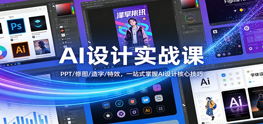 AI设计实战课：PPT/修图/造字/特效，一站式掌握AI设计核心技巧-宇文网创