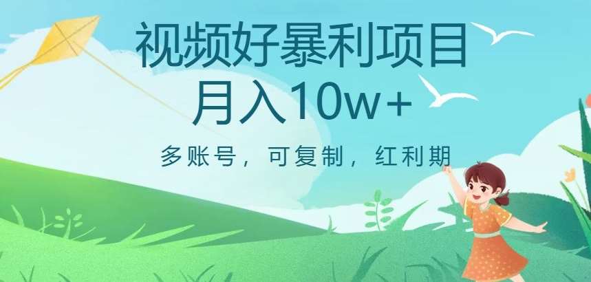 视频号暴利项目，多账号，可复制，红利期，月入10w+【揭秘】-宇文网创