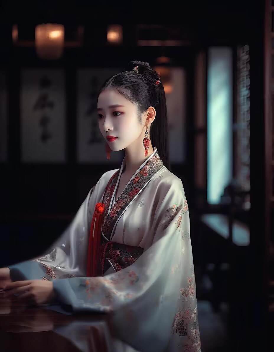图片[8]-Midjourney关键词-AI生成中国风古装汉服美女人像提示关键词-宇文网创