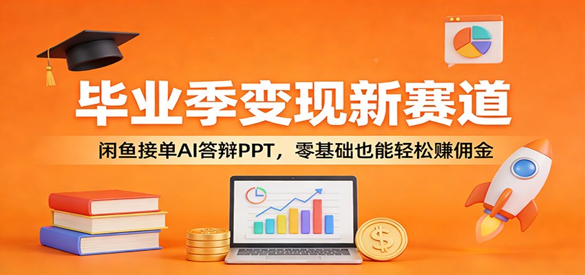 毕业季变现新赛道：闲鱼接单AI答辩PPT，零基础也能轻松赚佣金-宇文网创