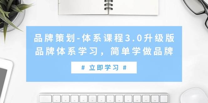（9284期）品牌策划-体系课程3.0升级版，品牌体系学习，简单学做品牌（高清无水印）-宇文网创