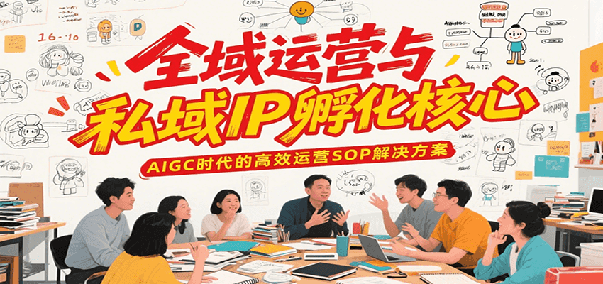 全域运营与私域IP孵化核心，AIGC时代的高效运营SOP解决方案-宇文网创