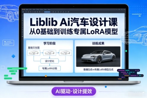 Liblib Ai汽车设计课,从0基础文生图,到教你训练专属设计和风格LoRA模型-宇文网创