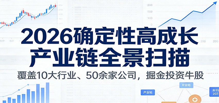 付费文章：2026确定性高成长产业链全景扫描：覆盖10大行业、50余家公司，掘金投资牛股-宇文网创
