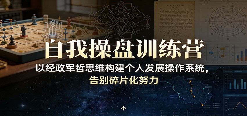 自我操盘训练营:以经政军哲思维构建个人发展操作系统,告别碎片化努力-宇文网创