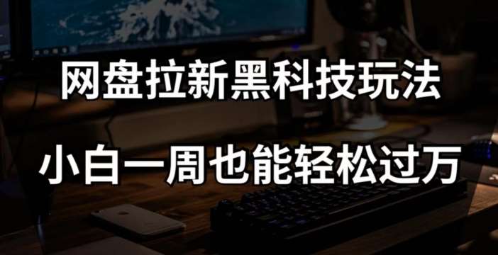 网盘拉新黑科技玩法，小白一周也能轻松过万【全套视频教程+黑科技】【揭秘】-宇文网创