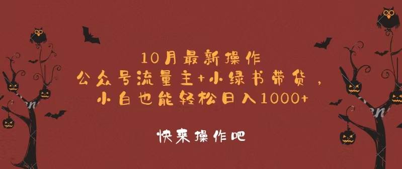 （12977期）10月最新操作，公众号流量主+小绿书带货，小白轻松日入1000+-宇文网创