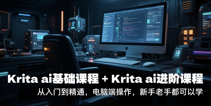 krita ai基础课程+Krita ai进阶课程，从入门到精通，电脑端操作，新手老手都可以学-宇文网创