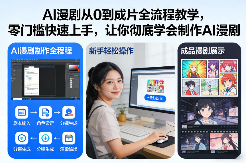 AI漫剧从0到成片全流程教学，零门槛快速上手，让你彻底学会制作AI漫剧【保姆级教程】-宇文网创