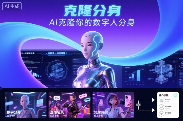 AI数字人认知实操课，克隆你的数字人分身-宇文网创