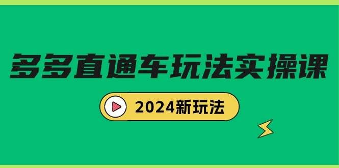 （9412期）多多直通车玩法实战课，2024新玩法（7节课）-宇文网创