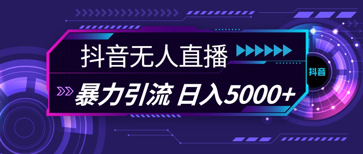 （11709期）抖音无人直播，暴利引流，日入5000+-宇文网创
