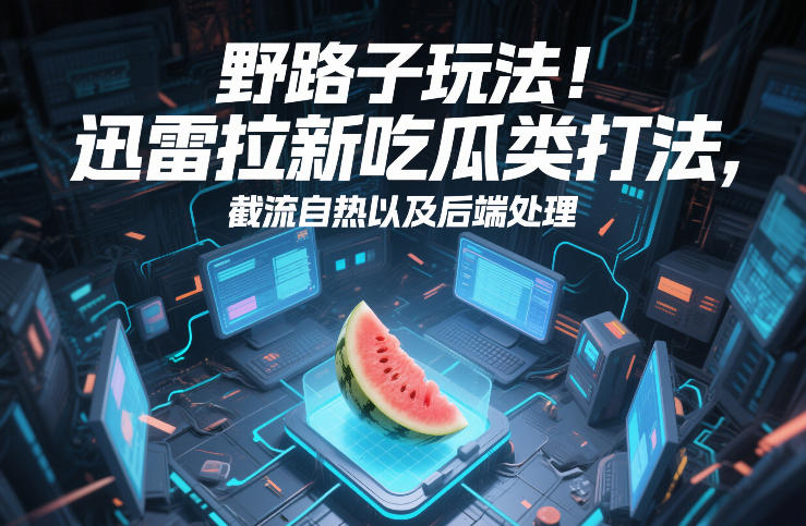 野路子玩法！迅雷拉新吃瓜类打法，截流自热以及后端处理-宇文网创