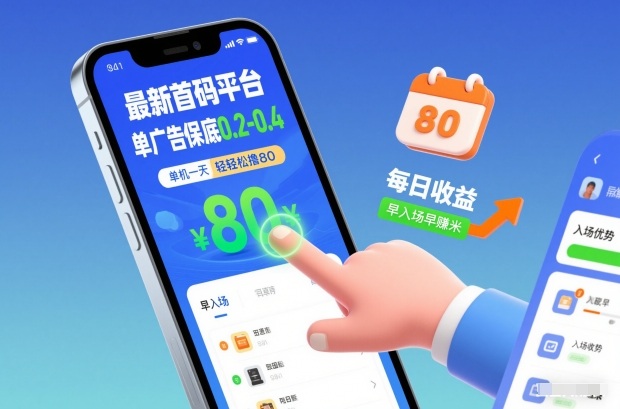最新首码平台，单广告保底0.2-0.4，单机一天轻松撸80，早入场早賺米【揭秘】-宇文网创