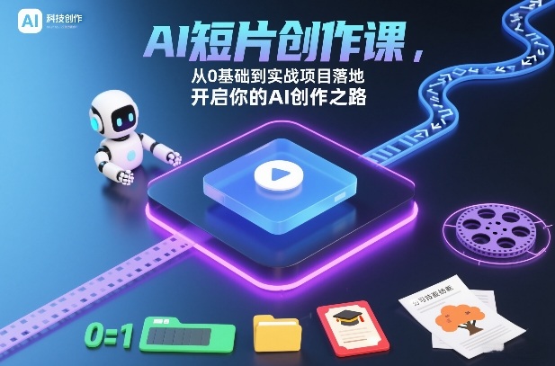 AI短片创作课，从0基础到实战项目落地，开启你的AI创作之路-宇文网创