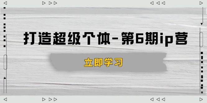 （14014期）打造 超级个体-第6期ip营：商业认知,产品设计,成交演练,解决知识变现难题-宇文网创