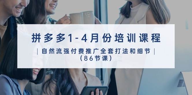 （10495期）拼多多1-4月份培训课程，自然流强付费推广全套打法和细节（86节课）-宇文网创