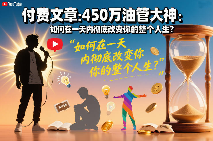 付费文章：450万油管大神：如何在一天内彻底改变你的整个人生？-宇文网创