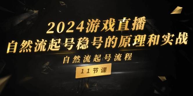 2024游戏直播自然流起号稳号的原理和实战，自然流起号流程（11节）-宇文网创