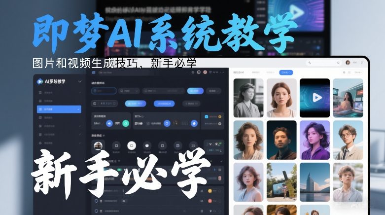 即梦AI系统教学，图片和视频生成技巧，新手必学-宇文网创