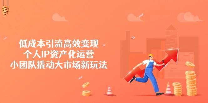 低成本引流高效变现，个人IP资产化运营，小团队撬动大市场新玩法-宇文网创