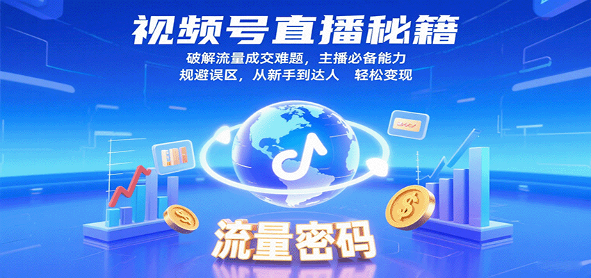 视频号直播秘籍，破解流量成交难题，主播必备能力，规避误区，从新手到达人轻松变现-宇文网创