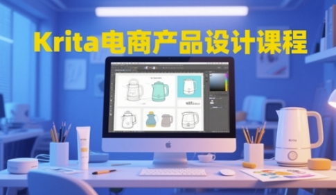 Krita电商产品设计课程，掌握从工具使用到创意落地的全链路设计能力-宇文网创