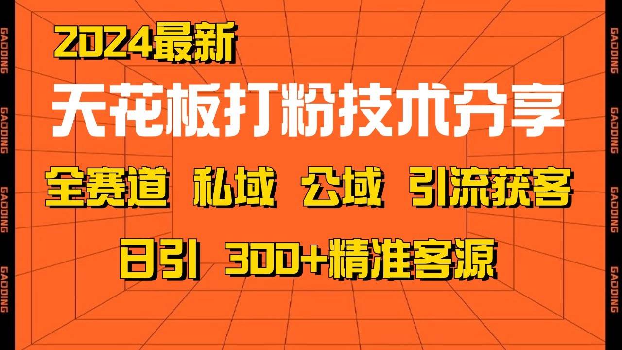 天花板打粉技术分享，野路子玩法 曝光玩法免费矩阵自热技术日引2000+精准客户-宇文网创