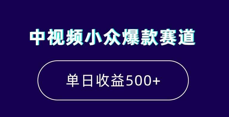 中视频小众爆款赛道，7天涨粉5万+，小白也能无脑操作，轻松月入上万【揭秘】-宇文网创