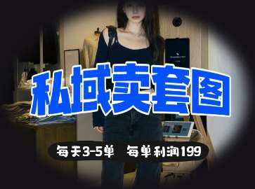 私域卖套图每天3-5单，每单利润99-宇文网创