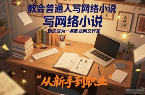 教会普通人写网络小说，助您成为一名职业网文作家-宇文网创