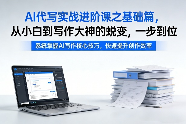 AI代写实战进阶课之基础篇，从小白到写作大神的蜕变，一步到位【揭秘】-宇文网创