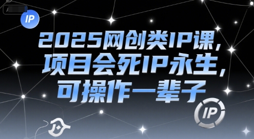 2025网创类IP课，项目会死IP永生，可操作一辈子-宇文网创