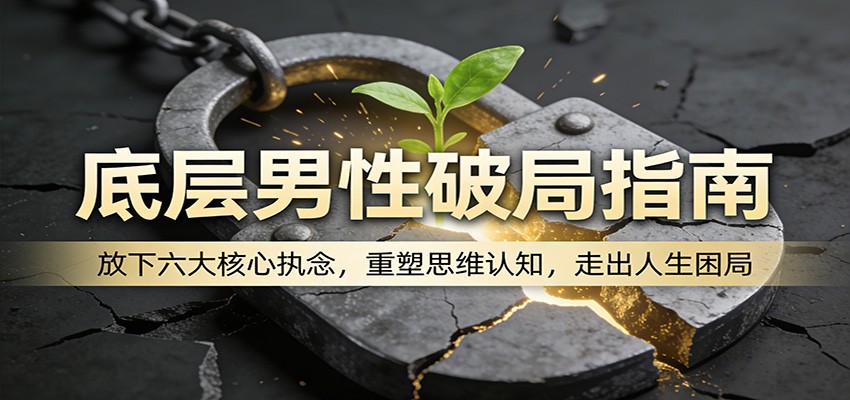 底层男性破局指南：放下六大核心执念，重塑思维认知，走出人生困局-宇文网创