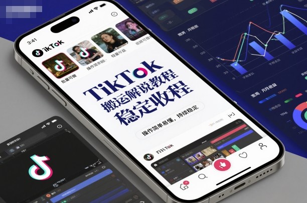 TikTok搬运解说教程，稳定收益，操作简单易懂，批量可做，持续稳定-宇文网创