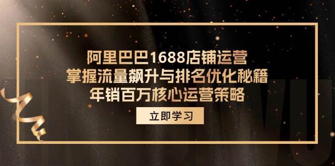 （12184期）阿里巴巴1688店铺运营，掌握流量飙升与排名优化秘籍 年销百万核心运营策略-宇文网创