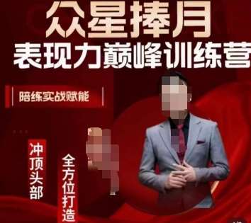 众星捧月表现力巅峰训练营，全方位打造，陪练实战赋能-宇文网创