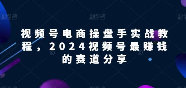 视频号电商实战教程，2024视频号最赚钱的赛道分享-宇文网创