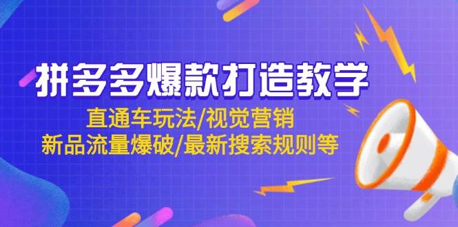 （14681期）拼多多爆款打造教学：直通车玩法/视觉营销/新品流量爆破/最新搜索规则等-宇文网创