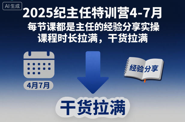 2025纪主任特训营4-7月，每节课都是主任的经验分享实操，课程时长拉满，干货拉满-宇文网创