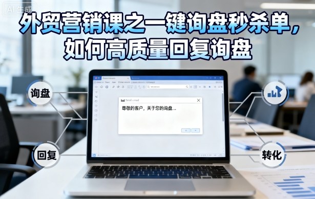 外贸营销课之一键询盘秒杀单，如何高质量回复询盘-宇文网创