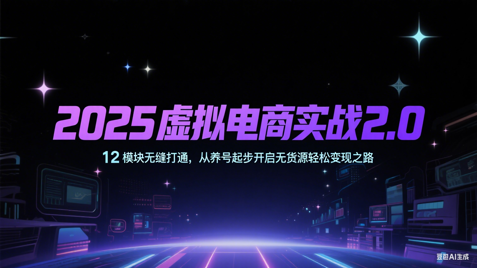 2025虚拟电商实战2.0，12模块无缝打通，从养号起步开启无货源轻松变现之路-宇文网创