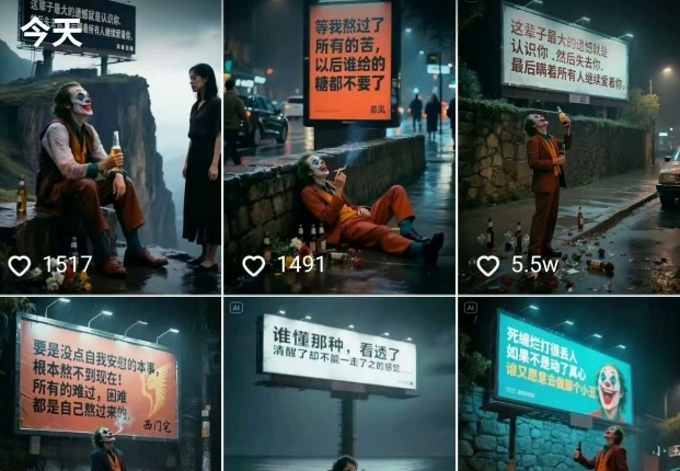 图片[2]-一条视频竟然15W赞！用AI制作小丑自嘲扎心文案视频，当下非常火爆的短视频流量神器-宇文网创