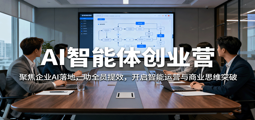 AI智能体创业营：聚焦企业AI落地，助全员提效，开启智能运营与商业思维突破-宇文网创