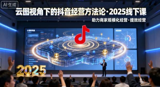 云图视角下的抖音经营方法论，2025线下课，助力商家规模化经营，提效经营（录音+字幕）-宇文网创