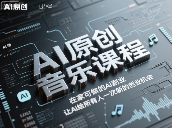 AI原创音乐课程，在家可做的Ai副业，让Ai给所有人一次新的创业机会-宇文网创