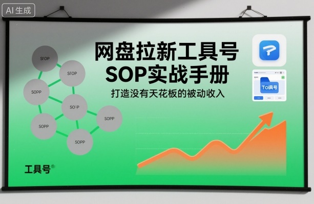 网盘拉新工具号SOP实战手册，打造没有天花板的被动收入-宇文网创